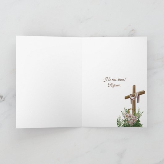 Paaskruis op heuvel met deur kaart (Binnen)