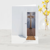 Paaskruis op heuvel met deur kaart (Gele Bloem)