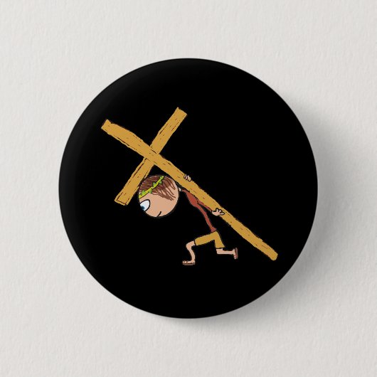 Paaskruis Ronde Button 5,7 Cm (Voorkant)
