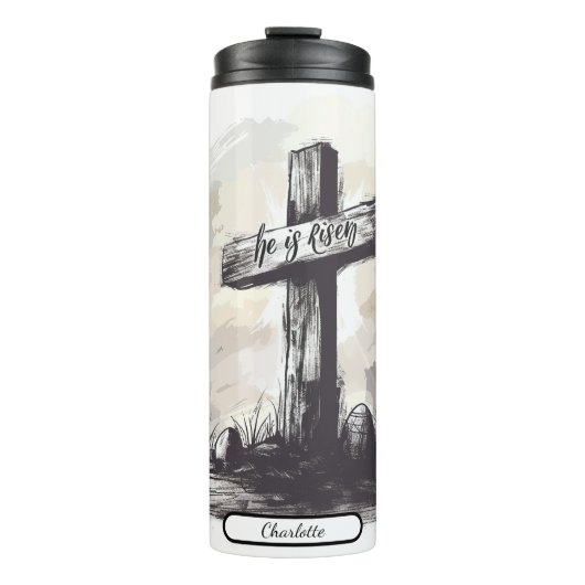 Paaskruis, Verrezen Hoop Kunst Thermosbeker (Voorkant)