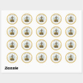 Paaskruis & Zonnebloem Ronde Sticker (Vel)