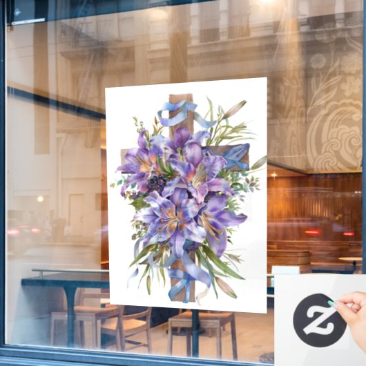 Paaskruisvensterklemming Raamsticker (Cafe Raam)