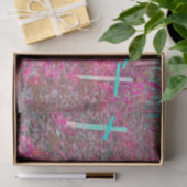 Paaskruizen Roze Turquoise Graf Kunst Tissuepapier (Geschenk)