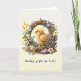 Paaskuiken in Grapevine Krans Kaart