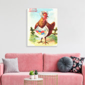 Paaskuikens Boerderij Kute Antiek Eggs Canvas Afdruk (Insitu (Woonkamer))