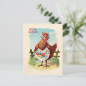 Paaskuikens Boerderij Kute Antiek Eggs Feestdagenkaart (Staand voorkant)