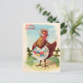Paaskuikens Boerderij Kute Antiek Eggs Feestdagenkaart (Staand voorkant)