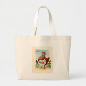 Paaskuikens Boerderij Kute Antiek Eggs Grote Tote Bag (Voorkant)