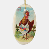 Paaskuikens Boerderij Kute Antiek Eggs Keramisch Ornament (Rechts)