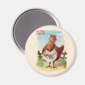 Paaskuikens Boerderij Kute Antiek Eggs Magneet (Voorkant / Achterkant)