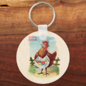 Paaskuikens Boerderij Kute Antiek Eggs Sleutelhanger (Voorkant)