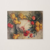 Paaskuikens, Ei met rode tulpenbloemen Legpuzzel (Horizontaal)