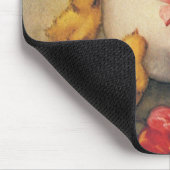 Paaskuikens, Ei met rode tulpenbloemen Muismat (Hoek)