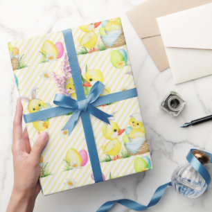 Paaskuikens en -eenden cadeaupapier