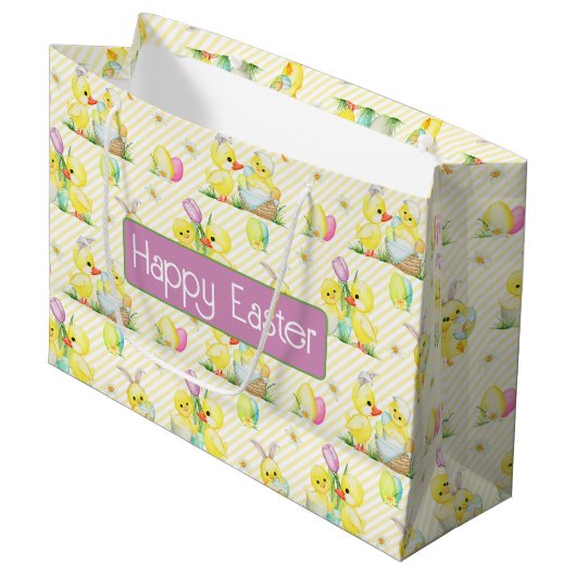 Paaskuikens en -eenden groot cadeauzakje (Voorkant Gekanteld)