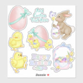 Paaskuikens en Ei Lente Die Gesneden Vinyl Set Sticker (Vel)