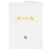 Paaskuikens en meerkleurige gedecorreerde eieren o (Achterkant)