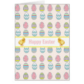 Paaskuikens en meerkleurige gedecorreerde eieren o (Voorkant)