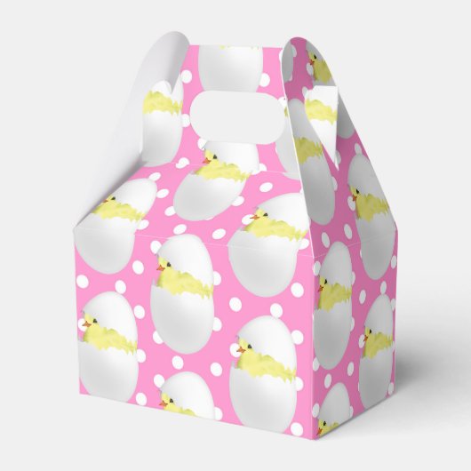 Paaskuikens in eieren bedankdoosjes (Achterkant)