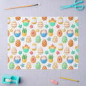 Paaskuikens, kuddes en eieren, ontkoppeld tissuepapier (Craft)