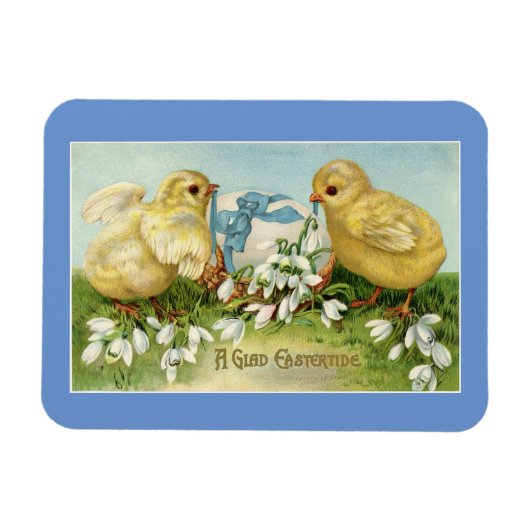 Paaskuikens met eiernet magneet (Horizontaal)