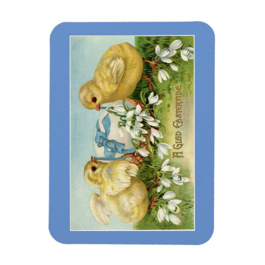 Paaskuikens met eiernet magneet (Verticaal)