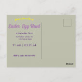  paaskuikens met tulpen briefkaart (Achterkant)