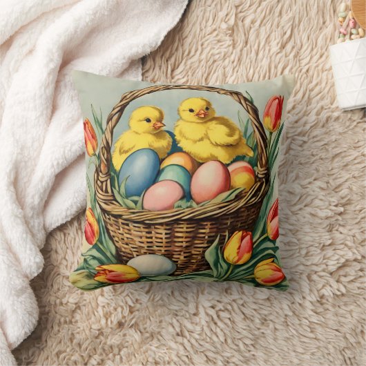  paaskuikens met tulpen kussen (Deken)