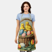  paaskuikens met tulpen schort (Gedragen)