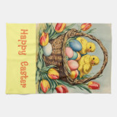 paaskuikens met tulpen theedoek (Horizontaal)