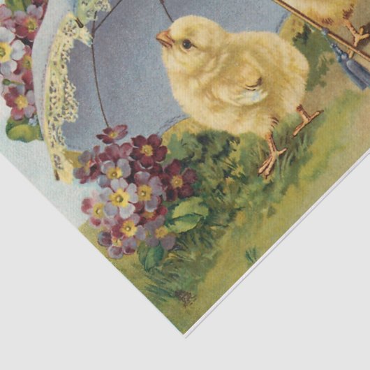 paaskuikens onder een paraplu tissuepapier (Detail)