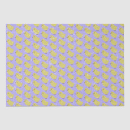 Paaskuikens op geweven Paarse Tissuepapier