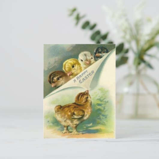  paaskuikens paas Kaart (Staand voorkant)