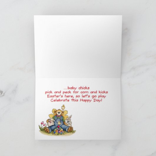 Paaskuikens - Wenskaart Feestdagen Kaart (Binnen)