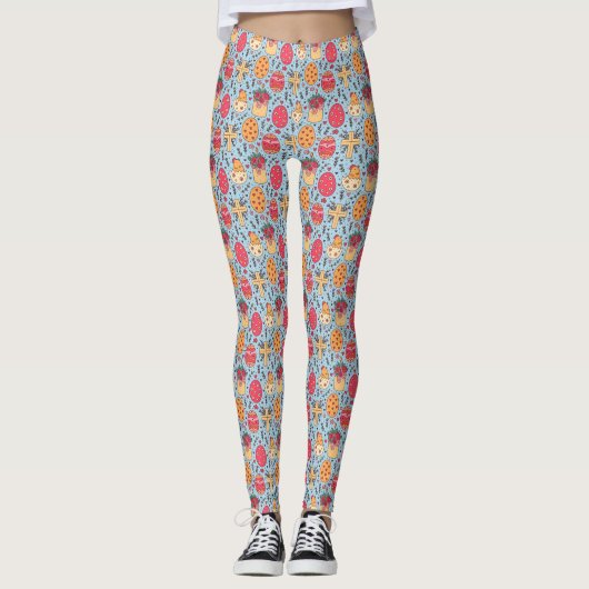 Paaskunst Religieus door de hand getrokken kunst Leggings (Voorkant)