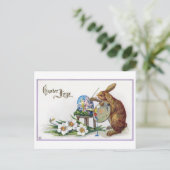 paaskunstenaar Bunny Briefkaart (Staand voorkant)
