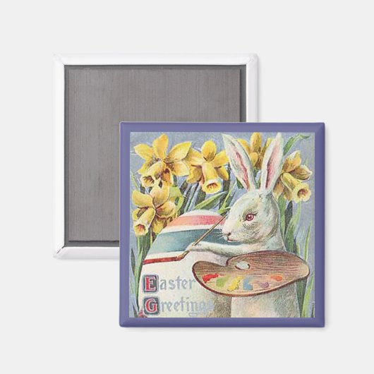 paaskunstenaar die een ei schildert, ZSSG Magneet (Voorkant / Achterkant)