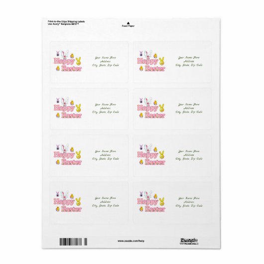 Paaslabels Etiket (Full Sheet)