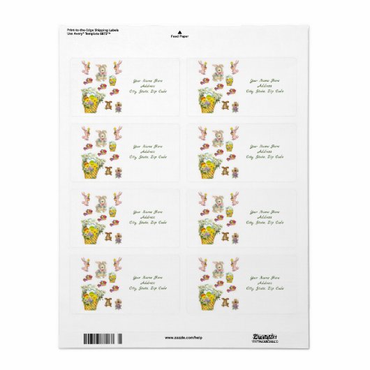 Paaslabels Etiket (Full Sheet)