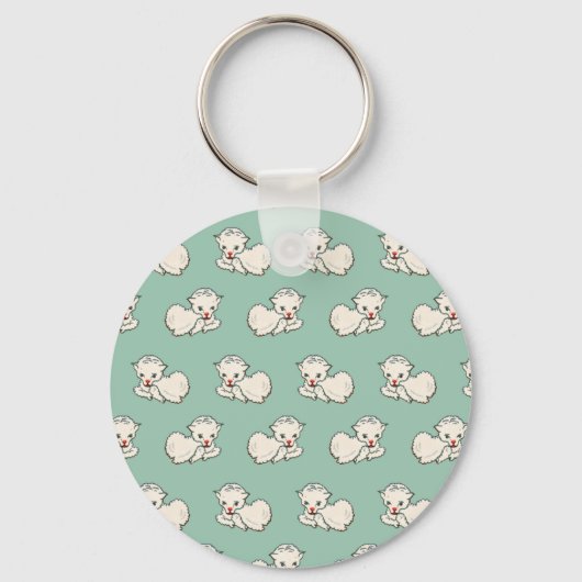 Paaslam, Baby Boerderij,  religie Sleutelhanger (Voorkant)