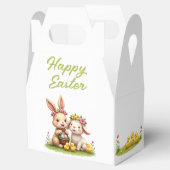 Paaslam en konijn | Chicks & Spring Flowers Schatt Bedankdoosjes (Geopend)