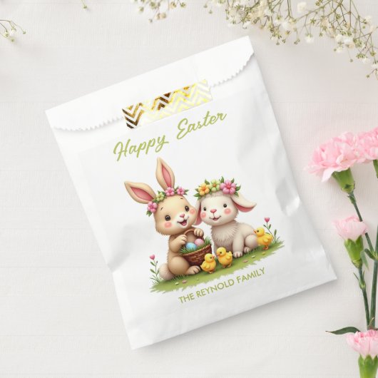 Paaslam en konijn | Schattigee kuikens en voorjaar Bedankzakje (Gezegeld)