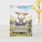 Paaslam op Boerderijen hek Kaart (Gele Bloem)