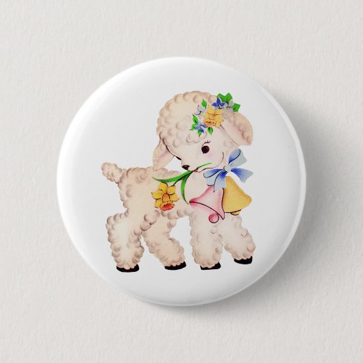 PAASLAM  RONDE BUTTON 5,7 CM (Voorkant)