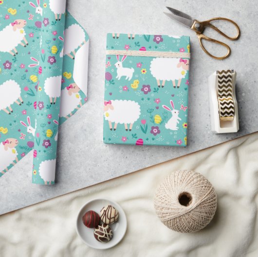 Paaslammetjes Cadeaupapier (Crafts)