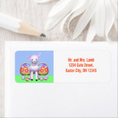 Paaslamp en manden etiket (Insitu)