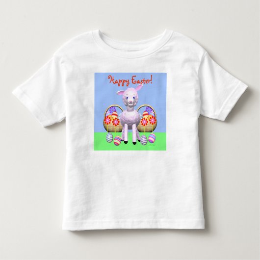 Paaslamp en manden kinder shirts (Voorkant)