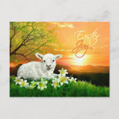 Paaslamp en zondstijging met Paaslilies Feestdagenkaart (Voorkant)