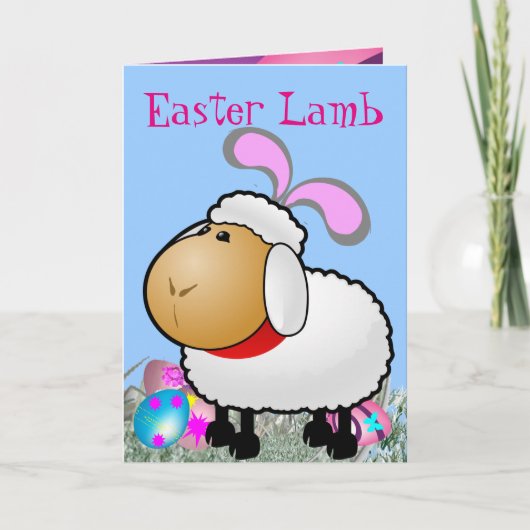 Paaslamp Feestdagen Kaart (Voorkant)