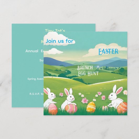 Paasland - Brunch&Egg Hunt Kaart (Voorkant / Achterkant)